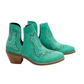 Kickin' Booties in Turquoise Suede