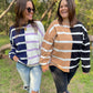 PREORDER: Exceptional Thought Striped Patchwork Sweater in Three Colors