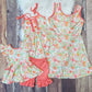 Coral Watercolor Floral Mommy Dress