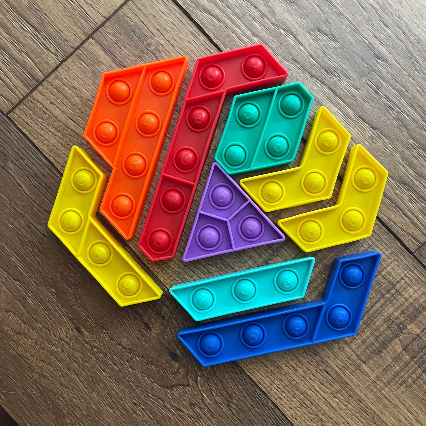 Silicone Fidget Poppers - Rainbow Puzzle