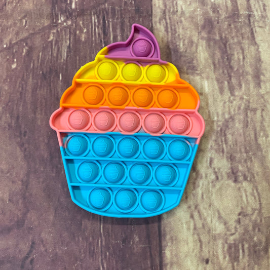 Silicone Pop Fidget Toy - Cupcake