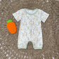 Spring Bunnies White & Moss Baby Romper