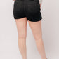 Bentli High Rise Side Tie Denim Skort in Black