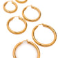 Day to Day Hoop Earrings Set in Gold