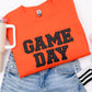 PREORDER: Embroidered Glitter Game Day Sweatshirt in Orange/Black