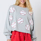 Baseball Towel & Sequins Embroidery Sweatshirt