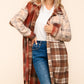 Flannel Plaid Oversized Shacket with Pockets