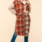 Flannel Plaid Oversized Shacket with Pockets