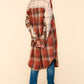 Flannel Plaid Oversized Shacket with Pockets