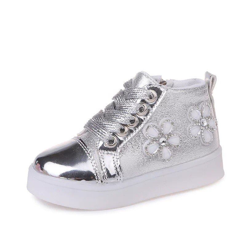 Flower Embellished Light-Up HighTops