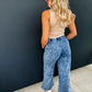 PREORDER: Charlie Cinch Hem Wide Leg Jeans