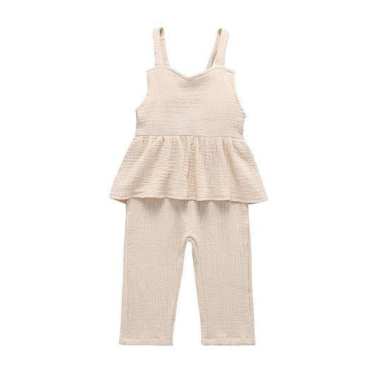 Cream Muslin Romper