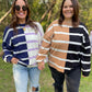 PREORDER: Exceptional Thought Striped Patchwork Sweater in Three Colors