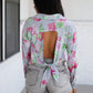 Thinking On It Open Back Floral Top