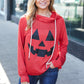 Halloween Jack-O-Lantern Terry Thumb Hole Double Hoodie