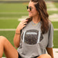 Grey Faux Glitter Football Tee