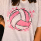 Pink Volleyball Splatter Tee