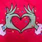 Grinch Heart Hands Embroidered Mommy & Me Sweatshirts