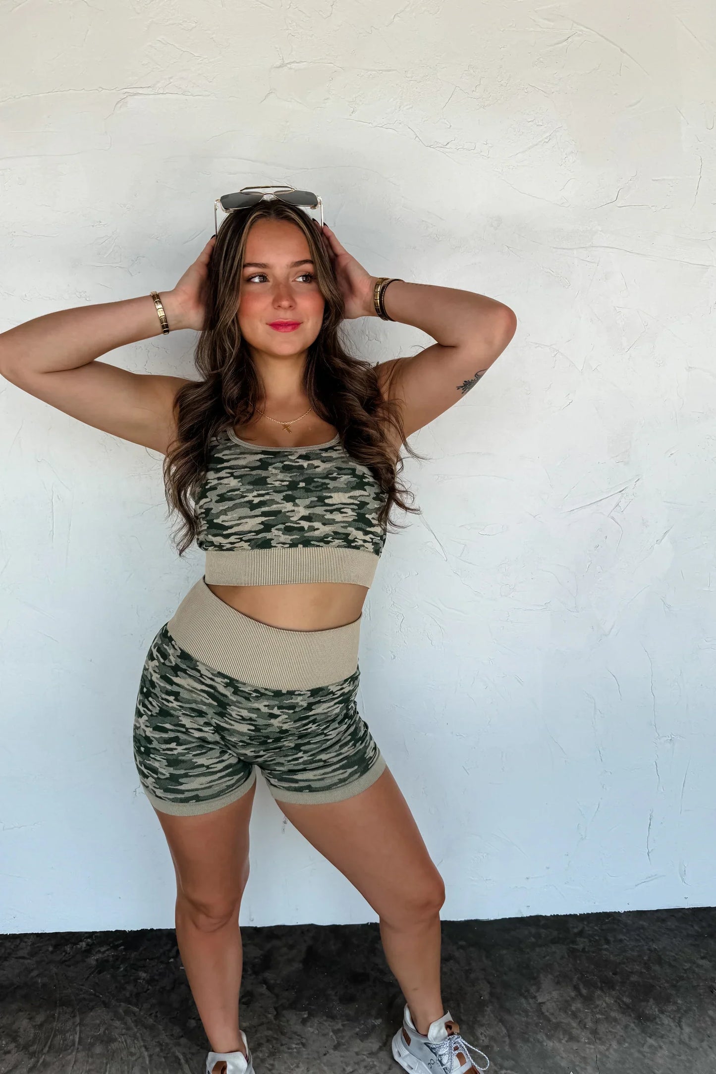 PREORDER: Camo Bra & Biker Short Set