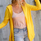 Coastal Breeze Sunflower Long Sleeve Open Hoodie Cardigan