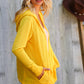 Coastal Breeze Sunflower Long Sleeve Open Hoodie Cardigan