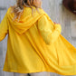 Coastal Breeze Sunflower Long Sleeve Open Hoodie Cardigan