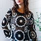 In Retro Bloom Black Crochet Lace Cover Up