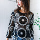 In Retro Bloom Black Crochet Lace Cover Up