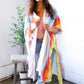 Caught in Technicolor Open Kimono