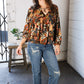 Apple Cider Patchwork Print Blouse