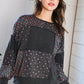 Lazy Daisies Charcoal Pullover