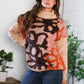 Blooms in Autumn Turtleneck Cozy Sweater