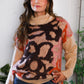 Blooms in Autumn Turtleneck Cozy Sweater