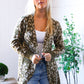 Lounging in Leopard Olive Cardigan