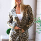 Lounging in Leopard Olive Cardigan