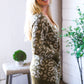 Lounging in Leopard Olive Cardigan