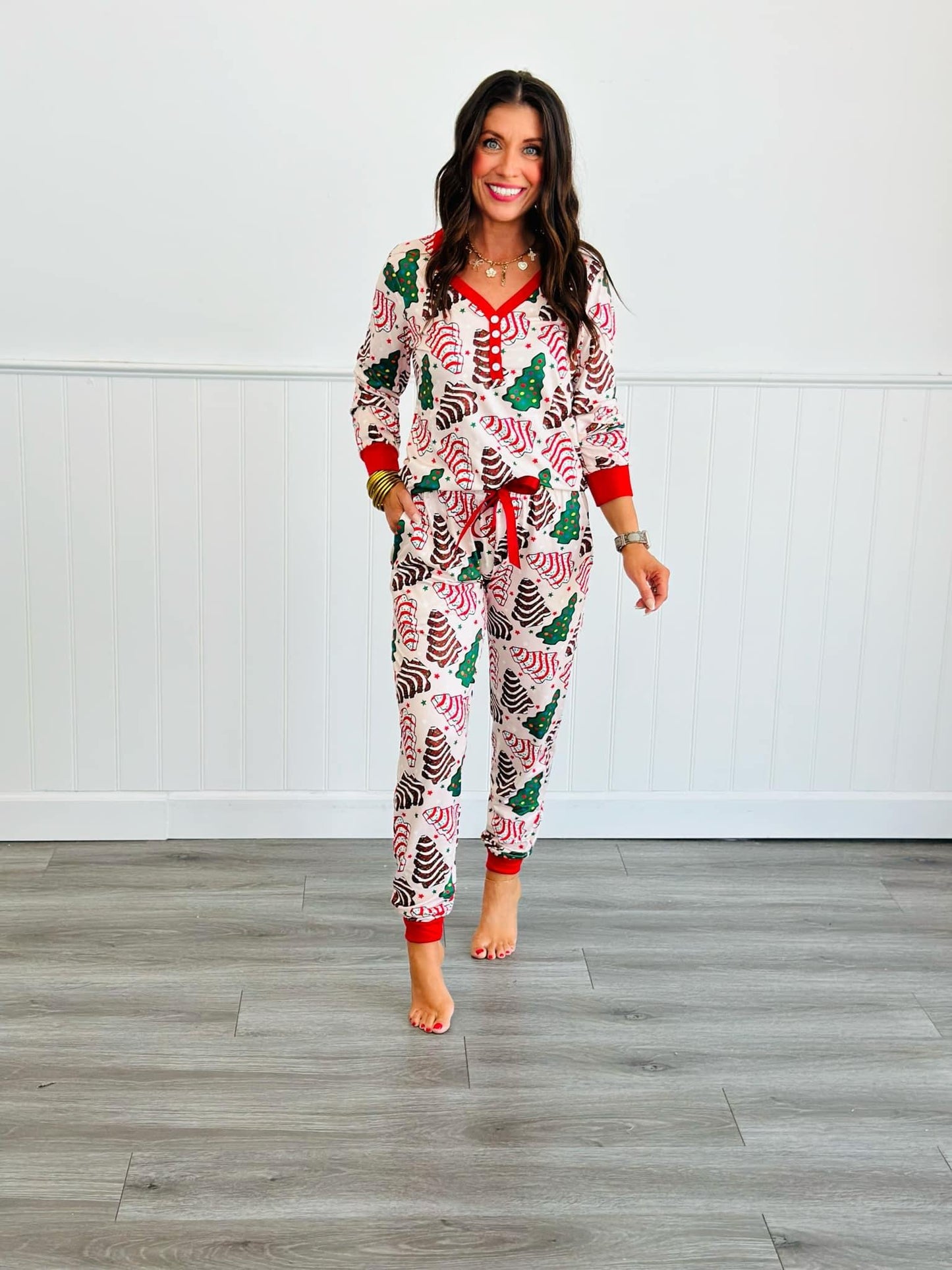 PREORDER: Long Sleeve Holiday Jogger Pajama Sets in Eight Prints