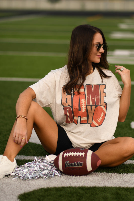 Game Day Football Block Tee