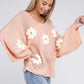 Flower Motif Sweater