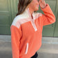 PREORDER: Half Zip Fleece Pullover in Sherbet