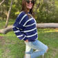 PREORDER: Exceptional Thought Striped Patchwork Sweater in Three Colors