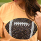 Gold Faux Glitter Football Tee