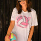 Pink Volleyball Splatter Tee