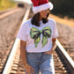 Grinch Christmas Bow Tee