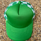 **SALE** RTS Green Checkered Trucker Hat