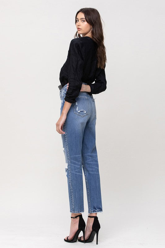 Super High Rise Stretch Mom Jeans