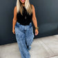 PREORDER: Charlie Cinch Hem Wide Leg Jeans