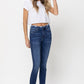 High Rise Crop Skinny Single cuff Jeans