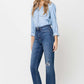 Super High Rise Straight Leg Jeans