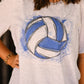 Blue Volleyball Splatter Tee